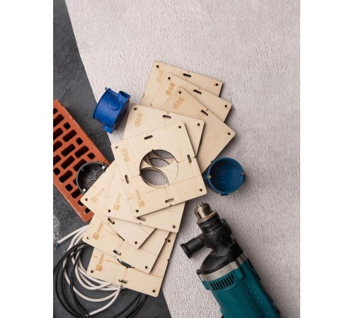 Комплект шаблонов для подрозетников диаметром 68 мм  Expert  sh-d68-k  EKF