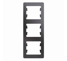 Glossa Графит Рамка 3-ая, вертикальная  GSL001307  SE