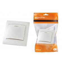 Выключатель 1 кл. с подсветкой 10А белый "Таймыр"   SQ1814-0004  TDM