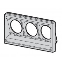 Лицевая панель с 3-мя отв. FMCE47 (Розетки 16-32A, 1х10/16А), 1 ряд  2CMA191084R1000  ABB