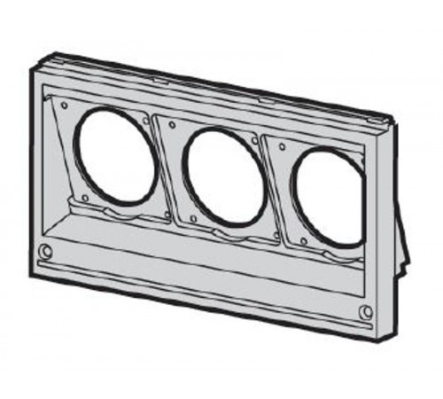 Лицевая панель с 3-мя отв. FMCE47 (Розетки 16-32A, 1х10/16А), 1 ряд  2CMA191084R1000  ABB