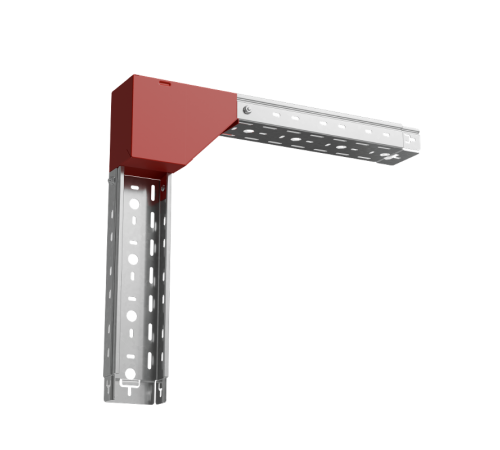 Угол вертикальный внешний R 50х100 мм с разворотом трассы на 90 град "ПЛЮС"  VLPDplus90-50-100-R  КМ-профиль