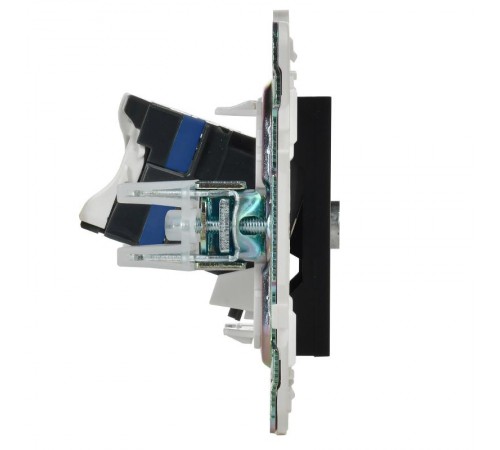 SKANDY Розетка двойная TV+RJ45 кат.6E SK-A15Bl черный  SK-AK20-2-K02  IEK