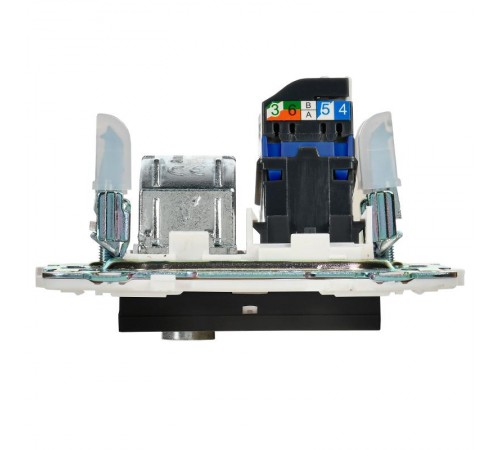 SKANDY Розетка двойная TV+RJ45 кат.6E SK-A15Bl черный  SK-AK20-2-K02  IEK