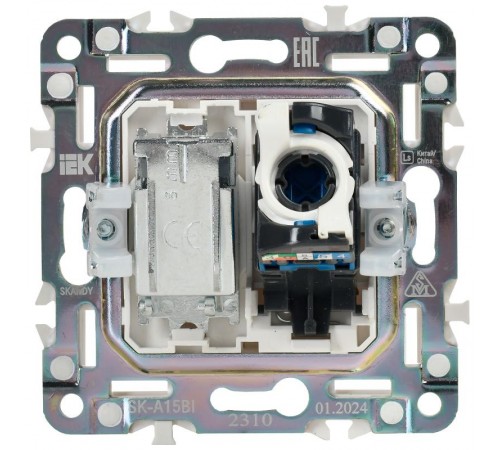 SKANDY Розетка двойная TV+RJ45 кат.6E SK-A15Bl черный  SK-AK20-2-K02  IEK