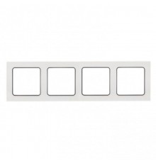 Стокгольм Рамка 4-местная белая с линией цвета черный PROxima  EZM-G-305-20  EKF