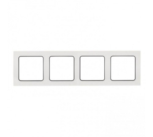 Стокгольм Рамка 4-местная белая с линией цвета черный PROxima  EZM-G-305-20  EKF