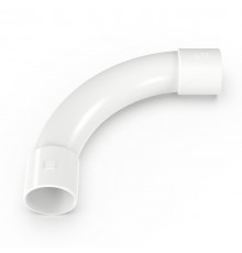 Соединитель угловой белый d32 мм (15шт/135шт уп/кор)  PR13.0467  Промрукав