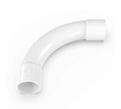 Соединитель угловой белый d32 мм (5шт/125шт уп/кор)  PR13.0468  Промрукав