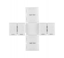 Комплект Х коннекторов с соединителем для светодиодной ленты RGB LD192 (5050/10мм) (мин упак 10шт)  23139  Feron