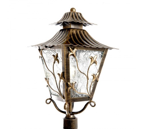 Светильник декоративный уличный PL636 60W 230V E27 224*224*1130мм черное золото (столб)  11645  Feron