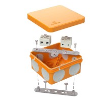 Коробка огнестойкая для о/п двухкомпонентная 60-0210-FR6.0-4 Е15-Е60 (латунь) 80х80х40 IP66 4p, 6.0 мм.кв. 60-0210-FR6.0-4-Е60  Промрукав