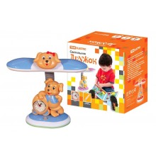 Светильник настольный Дружок настол/часы 220В, 11Вт, G23, голубой  SQ0337-0010  TDM