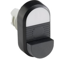 Кнопка двойная MPD16-11B (белая/черная-выступающая) непрозрачная черная-выступающая линза без текста  1SFA611145R1106  ABB