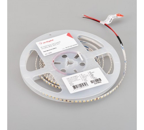 Светодиодная лента RT-A160-5mm 24V Day4000 (9.6 W/m, IP20, 2835, 5m) (Arlight, Открытый)  037800  Arlight