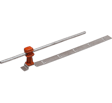 Держатель проводника круглого 6-8 мм для черепичной кровли коричневый, оцинк.91041Ezetek