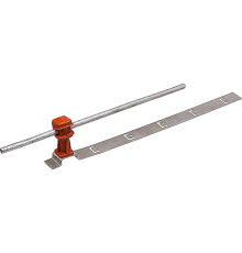 Держатель проводника круглого 6-8 мм для черепичной кровли коричневый, оцинк.91041Ezetek