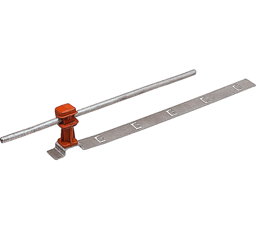 Держатель проводника круглого 6-8 мм для черепичной кровли коричневый, оцинк.91041Ezetek