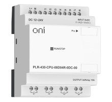 ПЛК 430 Модуль ЦПУ 8 DI 4 RO 24В DC без экрана  PLR-430-CPU-08D04R-0DC-00  ONI