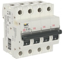 Выключатель автоматический четырехполюсный M06N 4P C 63А 6кА ARMAT  AR-M06N-4-C063  IEK