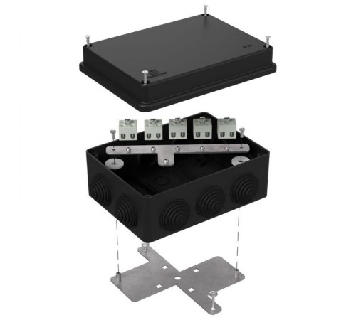 Коробка огнестойкая для о/п 40-0310-FR1.5-10 Е15-Е120 RAL9005 150х110х70 (6 шт/кор) черная  40-0310-9005-FR1.5-10  Промрукав