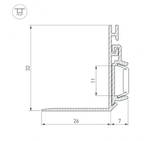 Профиль PAK-90-2000  025491  Arlight