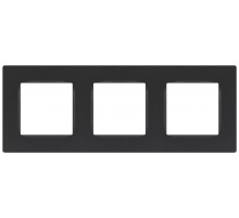 Рамка для розеток и выключателей  Серия 12 12-5203-12 на 3 поста, Классик, графит  Б0067729  ЭРА