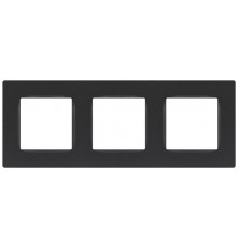 Рамка для розеток и выключателей  Серия 12 12-5203-12 на 3 поста, Классик, графит  Б0067729  ЭРА