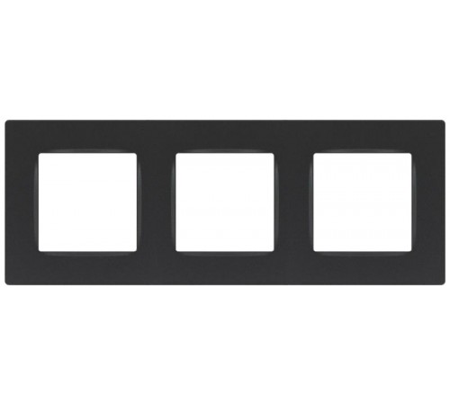 Рамка для розеток и выключателей  Серия 12 12-5203-12 на 3 поста, Классик, графит  Б0067729  ЭРА