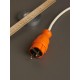 Вилка прямая каучук ОМЕГА IP44 оранжева яВБп3-1-0м  PKR01-016-2-K09  IEK