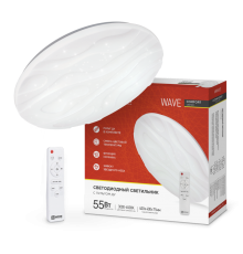 Светильник светодиодный COMFORT WAVE 55Вт 230В 3000-6500K 4400Лм 400x70мм с пультом ДУ  4690612034911  IN HOME