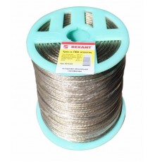 Трос стальной в ПВХ оплетке d=3,5 мм, прозрачный (бухта 200 м)  09-5335  REXANT