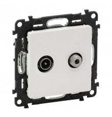 Valena LIFE DIY Белый Розетка TV-SAT проходная 1,5дБ/14дБ, диап. 5-862МГц/950-2400 МГц.  753463  Legrand