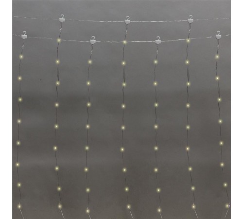 Гирлянда Дождь из росы 3х3м, 300LED, теплый белый, IP20, USB + пульт управления, с крючками для крепления  315-886  NEON-NIGHT