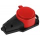 Колодка  KX-1e-RED-IP44 каучуковая с заземлением 1 розетка 16A IP44 красная  Б0068412  ЭРА