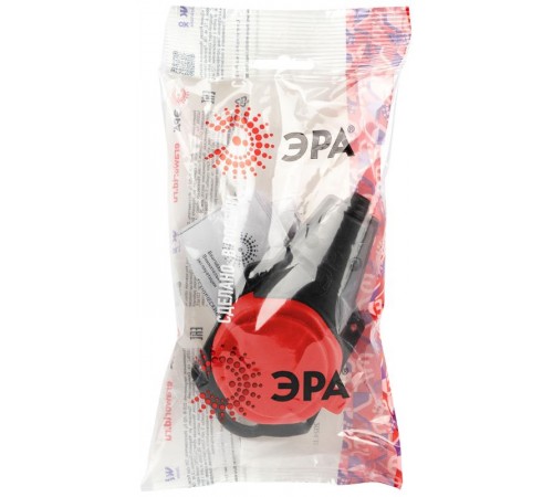 Колодка  KX-1e-RED-IP44 каучуковая с заземлением 1 розетка 16A IP44 красная  Б0068412  ЭРА