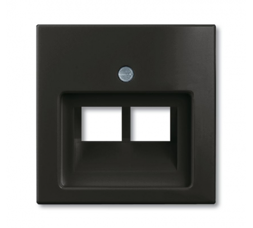 ABB Basic 55 Шато (чёрный) Накладка 2-ой ТЛФ/комп розетки наклонной  1753-0-0206   2CKA001753A0206  ABB