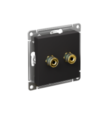 AtlasDesign Карбон АудиоРозетка двухместная  ATN001087  SE