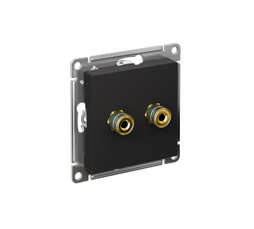 AtlasDesign Карбон АудиоРозетка двухместная  ATN001087  SE