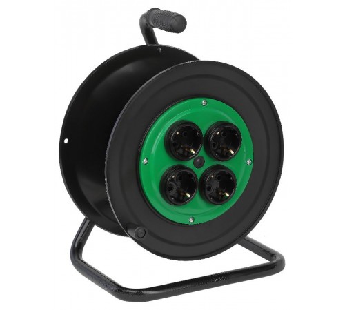 Катушка пластиковая RP-4e для подключения провода 4 розетки c заземлением  Б0055422  ЭРА