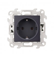 Simon 24 Графит Розетка 2К+З  Push&Go  2420434-038  Simon