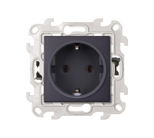 Simon 24 Графит Розетка 2К+З  Push&Go  2420434-038  Simon