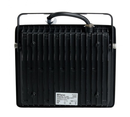 Прожектор светодиодный  LL-931 70W 6400K IP65 AC220V/50Hz, черный 167*198*28 мм  41551  Feron