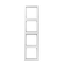Рамка 4-кратная с полем для надписи для горизонтальной и вертикальной установки; белая  AS584NAWW  Jung