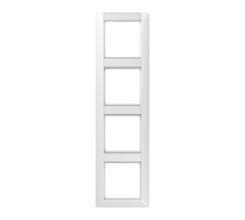 Рамка 4-кратная с полем для надписи для горизонтальной и вертикальной установки; белая  AS584NAWW  Jung