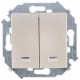 Simon 15 Шампань Выключатель 2-кл с подсветкой, 16А 250В, винт. зажим  1591392-034  Simon