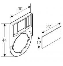 Шильдик MA6-1061 для держателя (кнопочные посты)  1SFA611930R1061  ABB