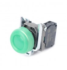 Кнопка SB4 в сборе модульная 22мм выступающая зеленая с возвратом металл 1НО  SB4BP31  SE