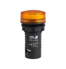 Лампа светодиодная OptiSignal Compact D22 C7-L-F5 желтая 110 В AC/DC XB7EV05GP  362157  КЭАЗ