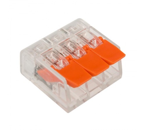 Универсальная компактная клемма СМК 221-413, 3-проводная до 4,0 мм (20 шт./уп.)  07-5203-20  REXANT